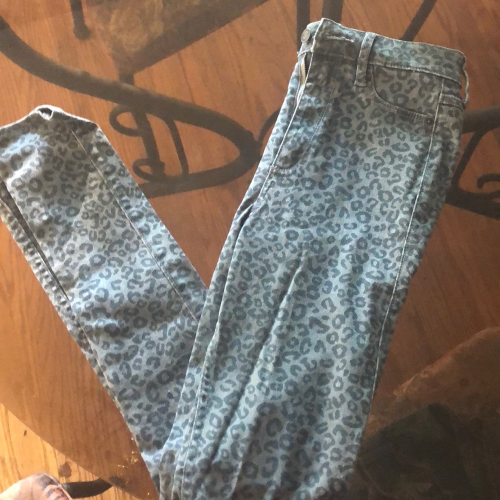 Abercrombie leopard skinny jeans